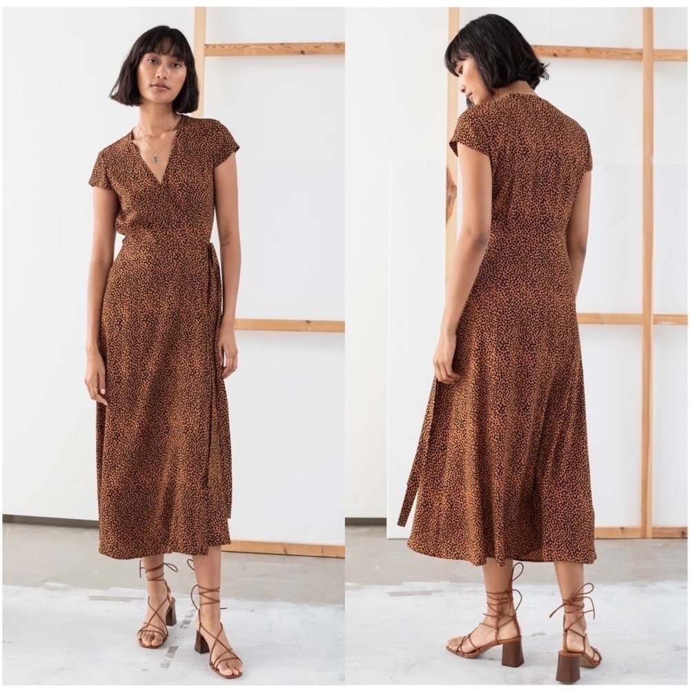 & OTHER STORIES Leo Midi Wrap Dress
